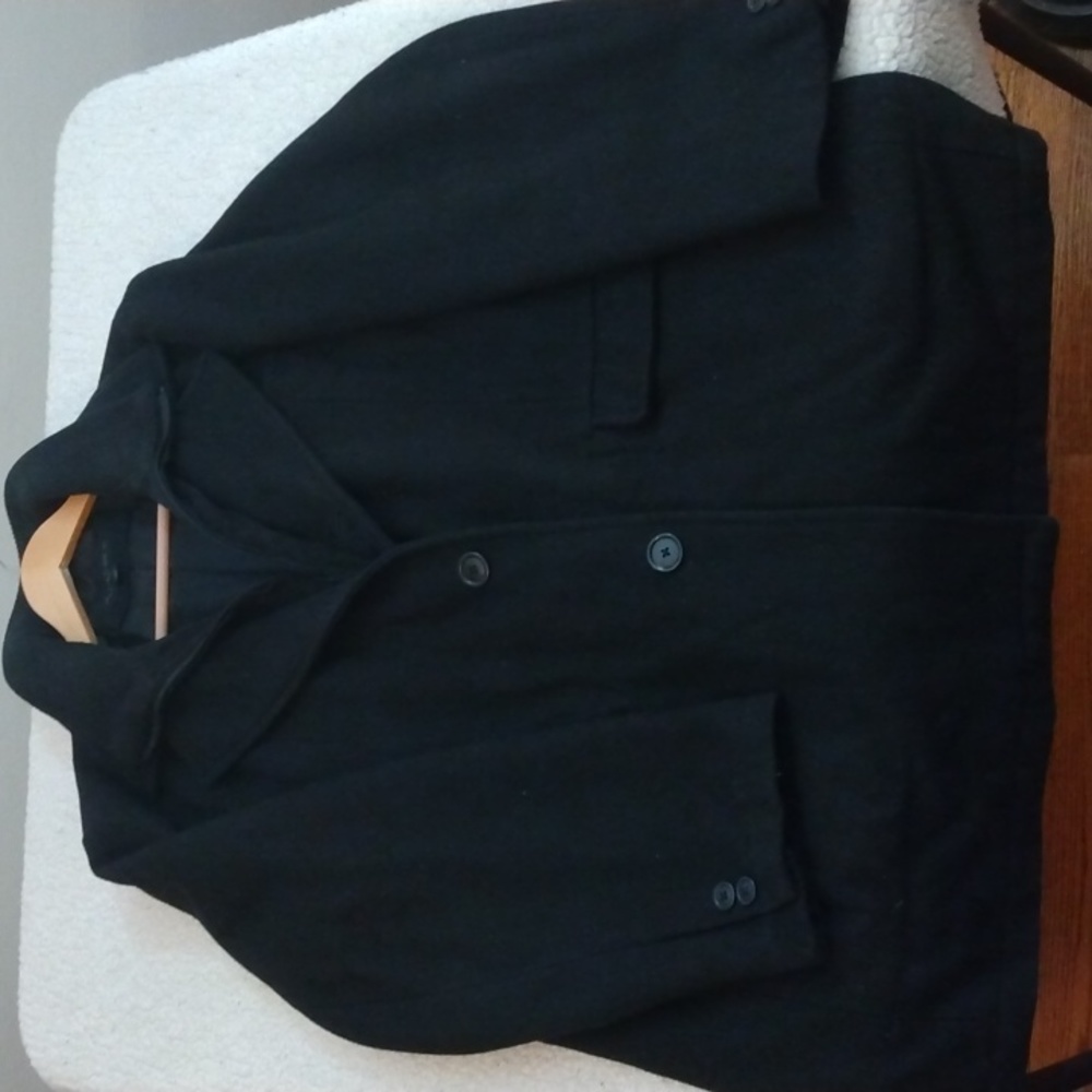 Axist XL Black Wool Blend Winter Coat/Peacoat